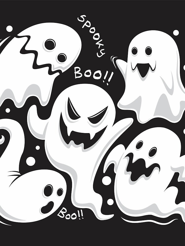 Spooky Ghost Boo Pattern by PatternSquare