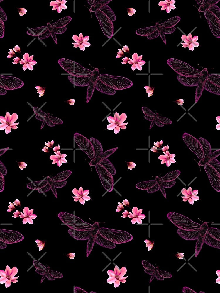 Pink moth magnolia by BlueMothShop