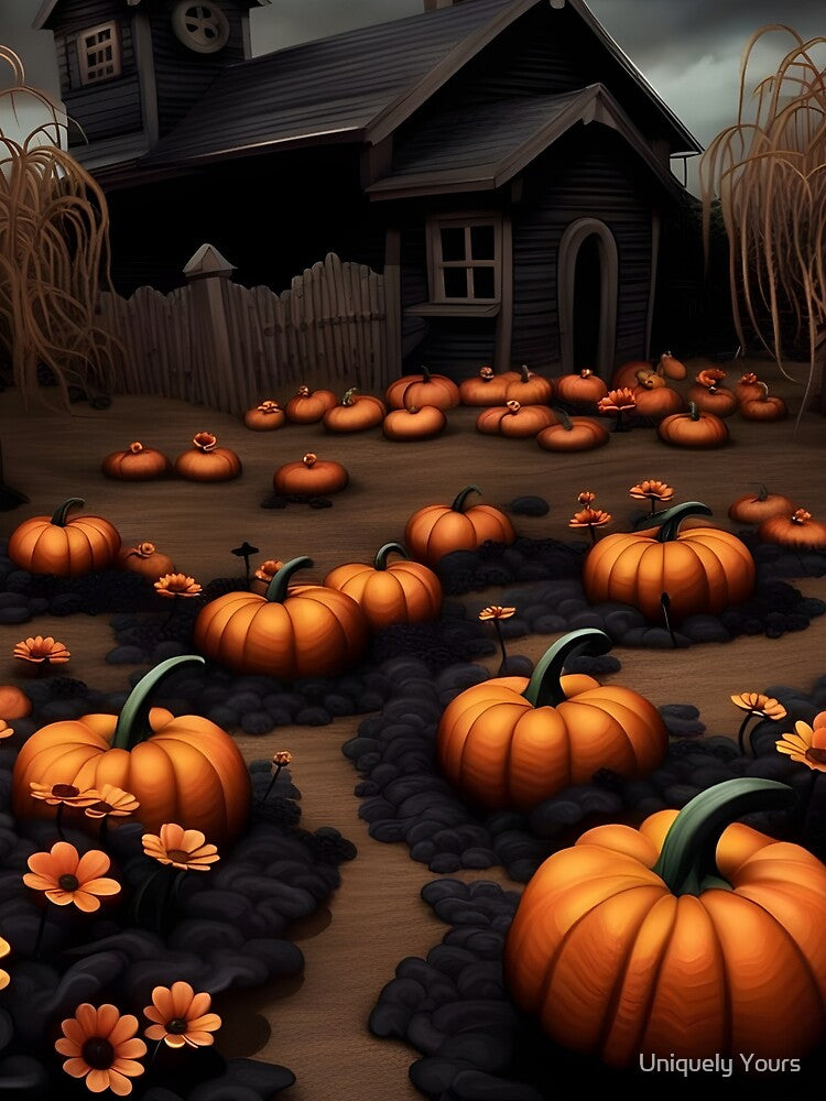 Autumn Pumpkin Patch Farmhouse Rustic Fall Garden by Uniquely Yours