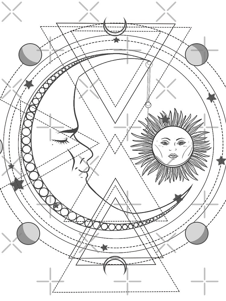 celestial moon sun by haroulita