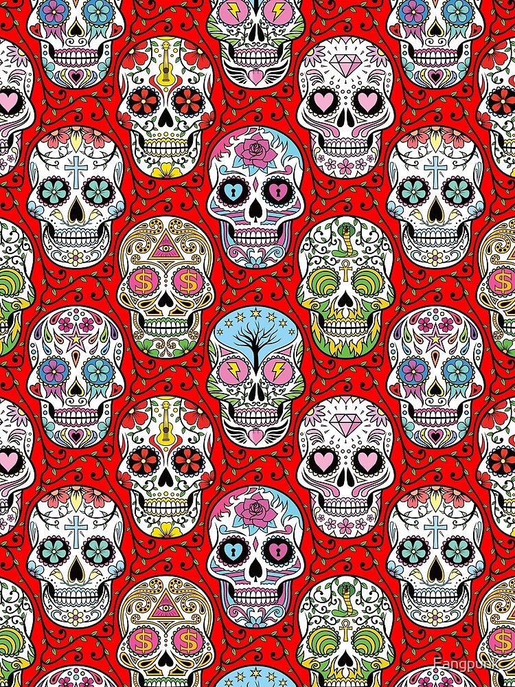 Sugar Skull Mexican Red by Fangpunk