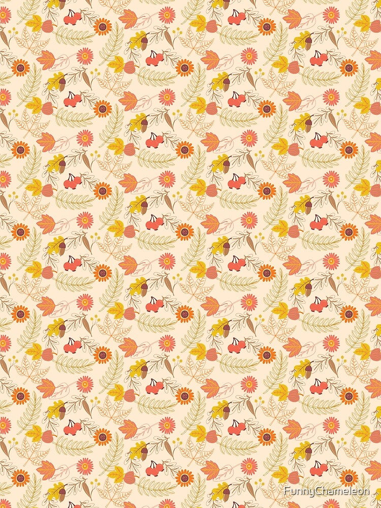 Autumn leaves pattern by FunnyChameleon
