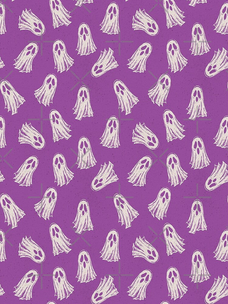 Spooky Ghost Halloween Purple by Claudia S. Design