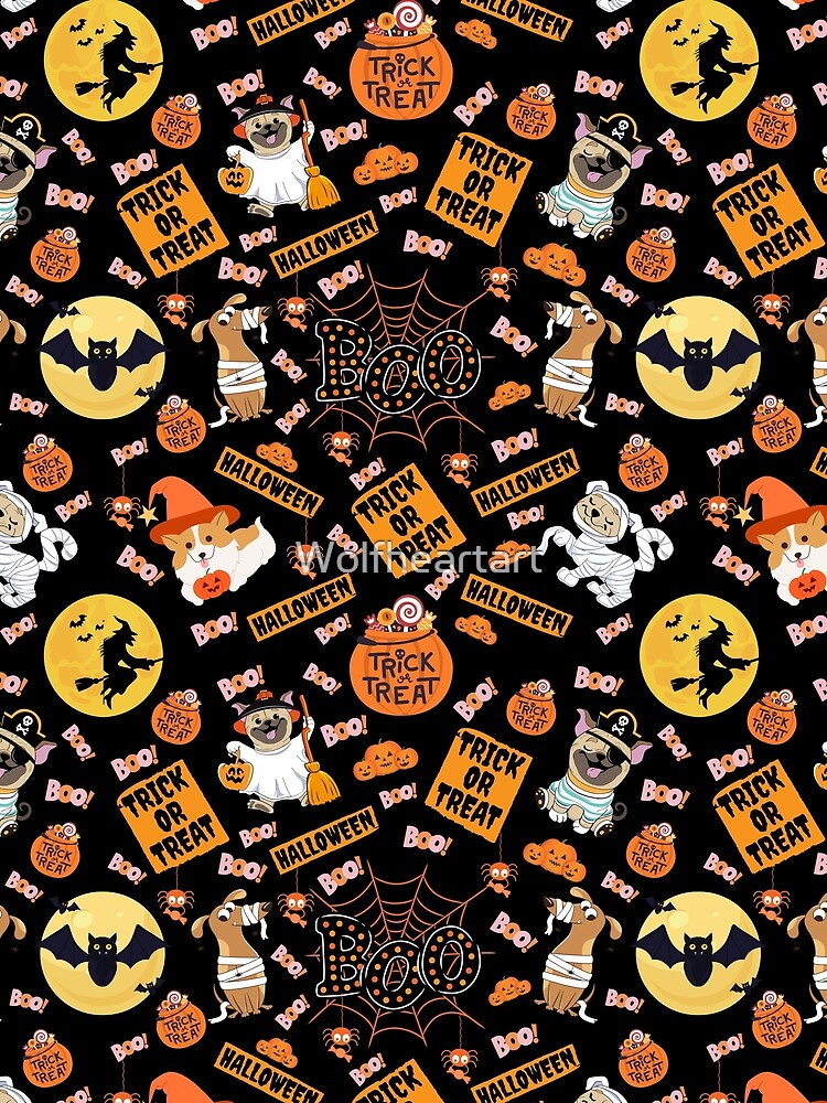 Halloween Dog Pattern by Wolfheartart