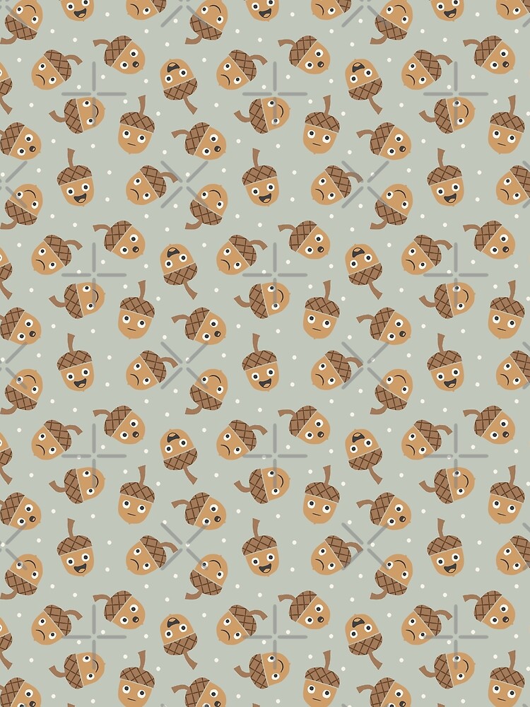 Fun Cute Acorns - Fall - sage by littlearrow