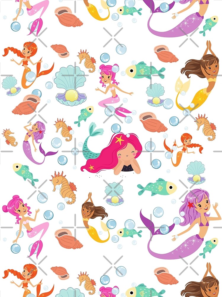 Mermaid Seamless Pattern by Aramdesing