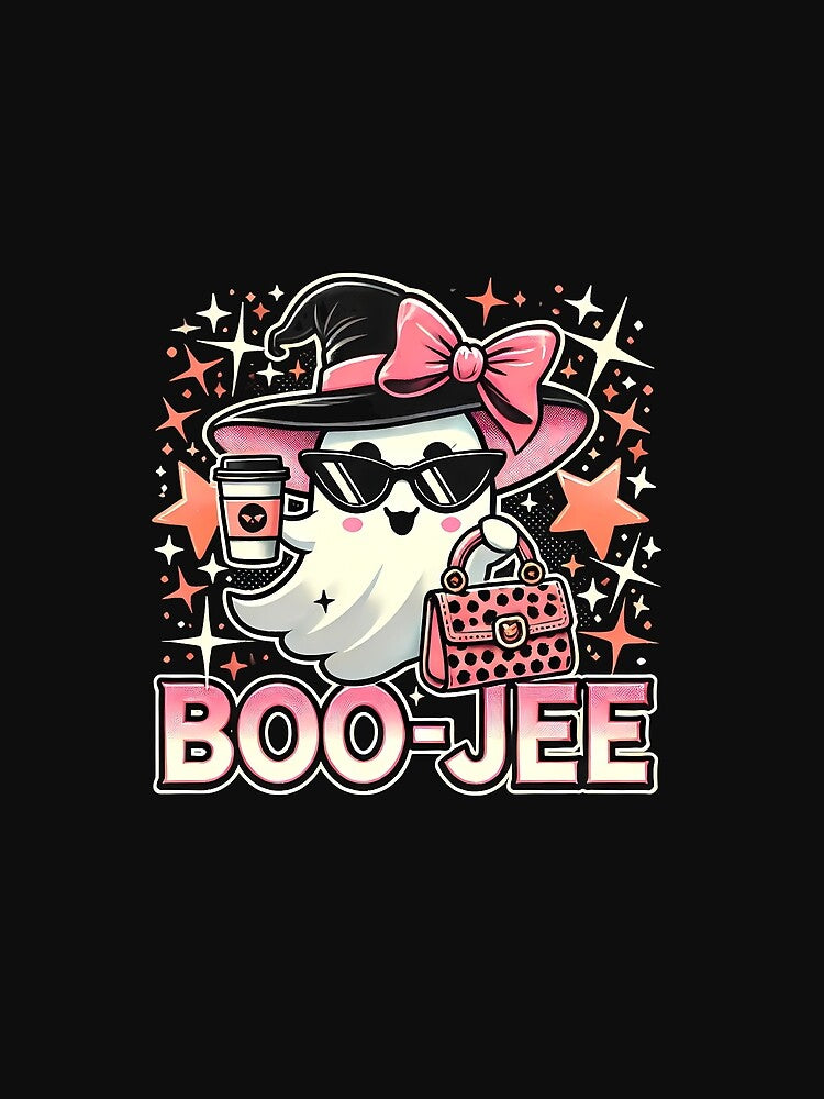 Spooky Season Cute Ghost Funny Halloween Boujee Boo-Jee T-Shirt by Nalin-Design