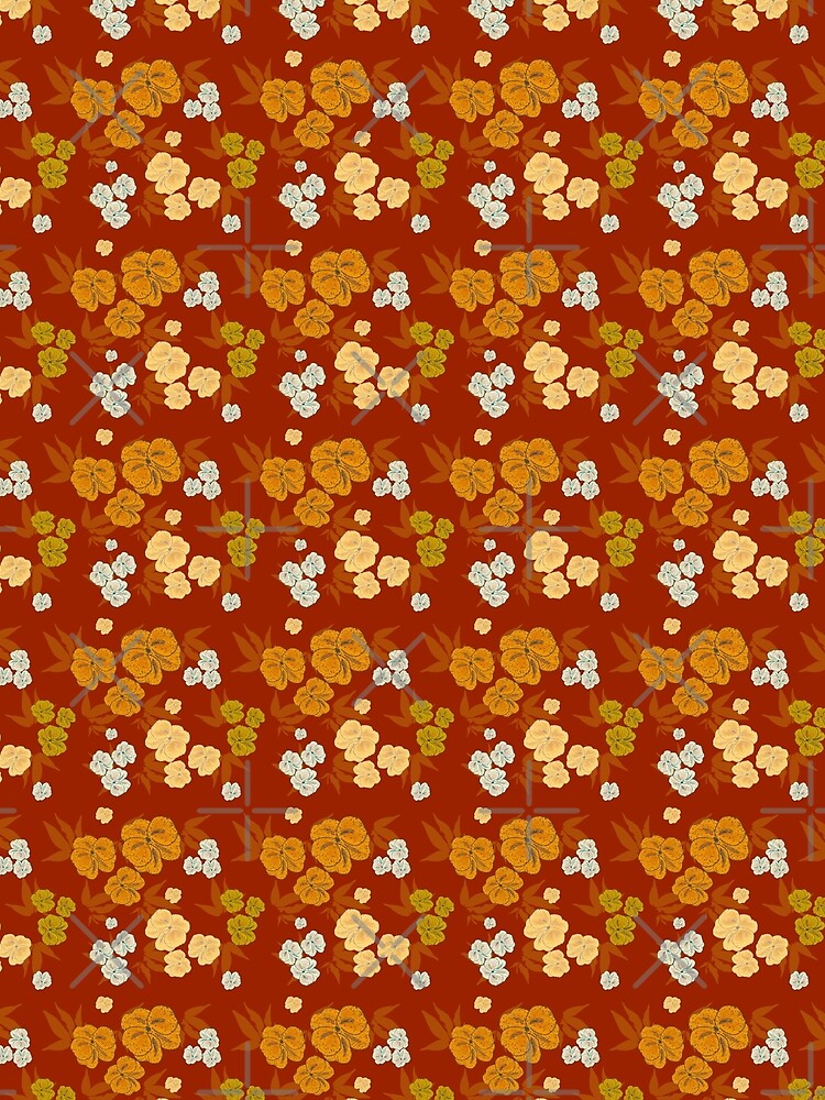 Autumn Textured Floral© in Cinnamon by Sole-e-Vento-Studio