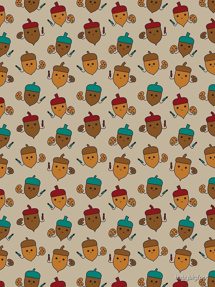 Acorn Artists Pattern by babybigfoot