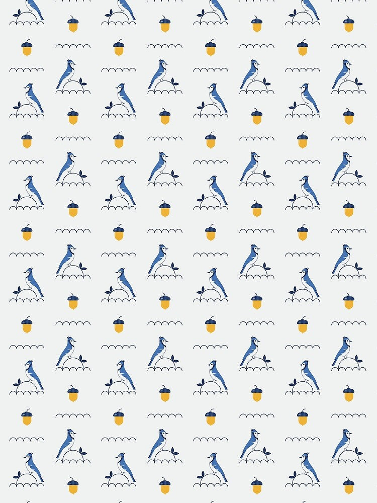 Blue Jay's and acorns pattern design. by Riyan-06