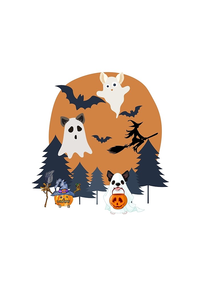 Ghost Dog Halloween Spooky Forest. Spooky Dog. Ghost Dog. Scary Dog by Doggymadness