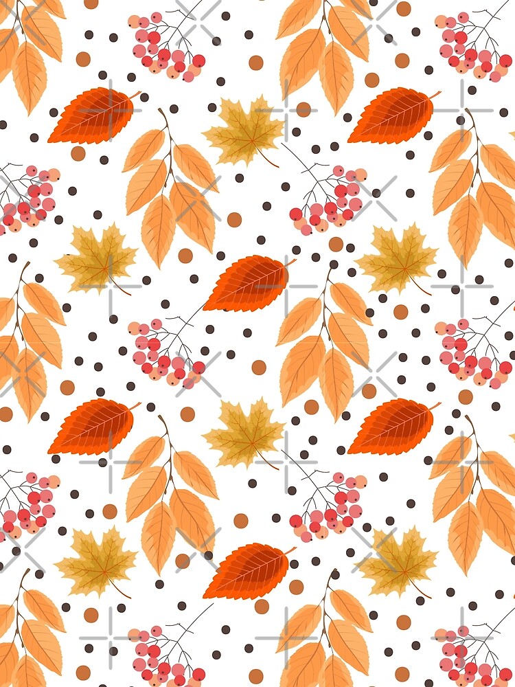 Fall Leaves detail Pattern by AnveeBubbles