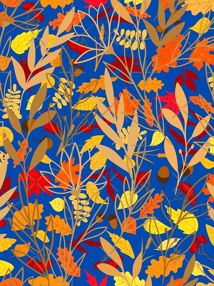 Autumn Fall Leaves Patterned by Designs By YL