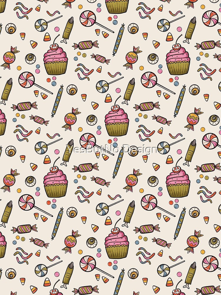 Halloween Candy Repeating Pattern by YesButNo Design