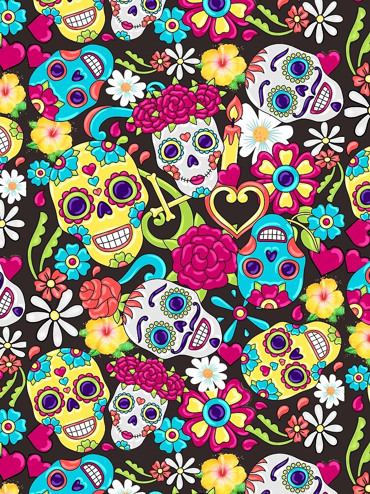 Smile Skulls Skeleton Gardener | Floral Sugar Skulls by Verycutethings