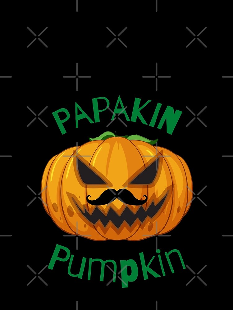 Papakin Pumpkin (in black) - Funny Halloween Pumpkin Head by CosmicStory