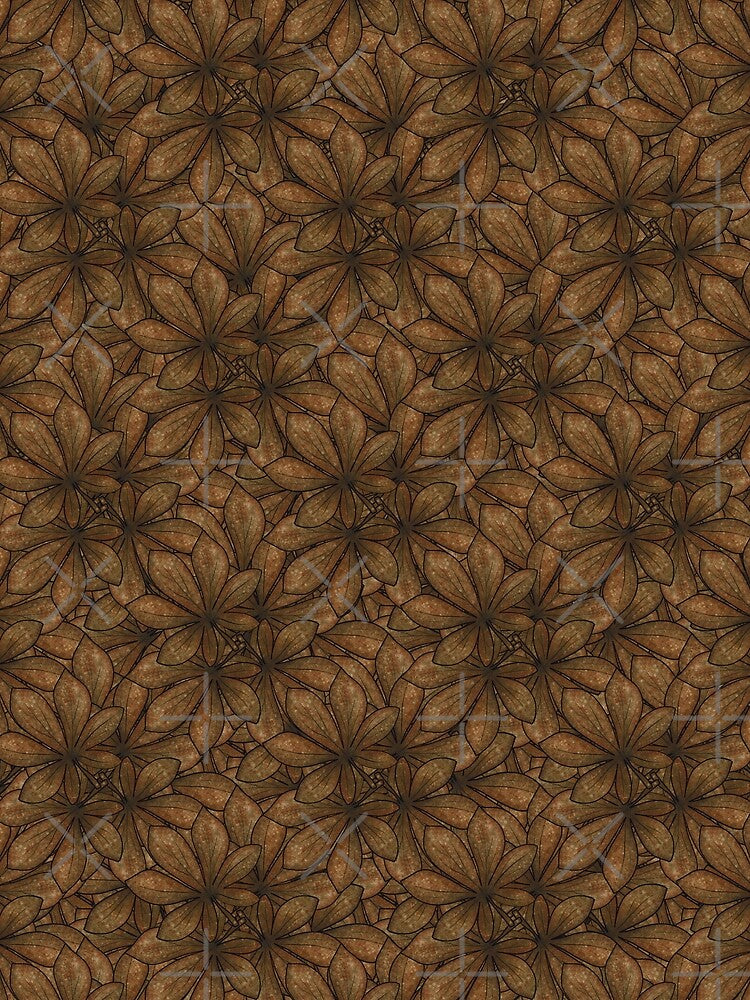 Rich pattern of autumn chestnut leaves by Cherevan