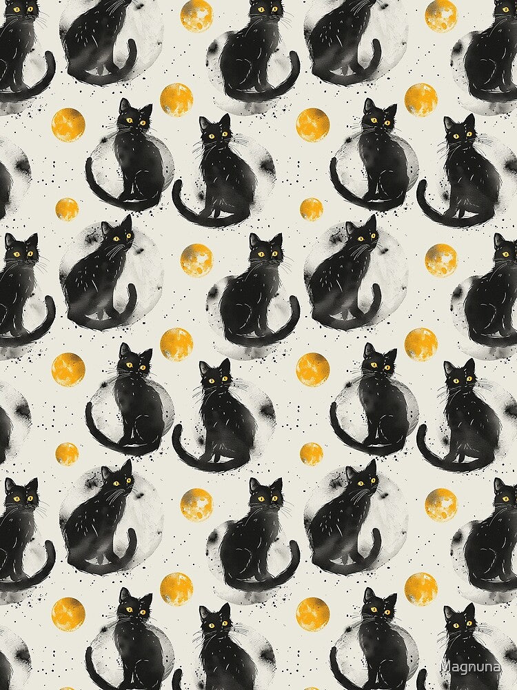 Black Cat and Moon 10 by Magnuna