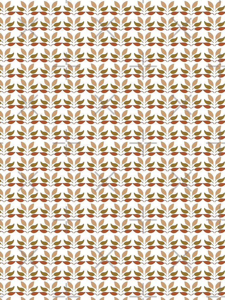Stacked Autumn Leaves on White Background Fall Foliage Pattern by Christina Anderson