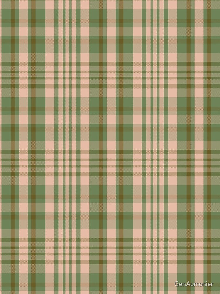 Autumn Aesthetic Sorcha 2 Hand Drawn Textured Plaid Pattern by GenAumonier