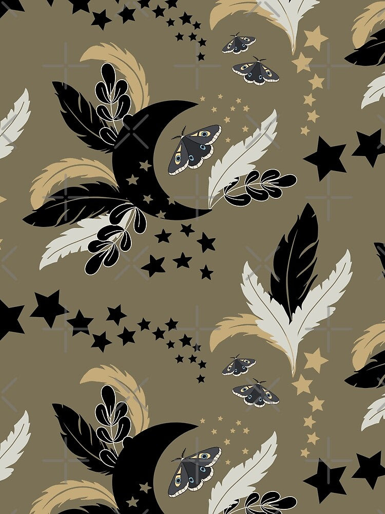 Moon Feathers Moth by ChantalDesign