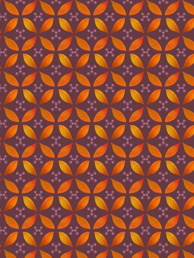 Autumn Four Leaf and Berries by JaygiesDesign