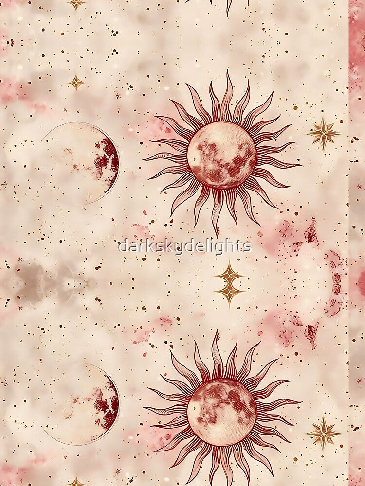 Burgundy Celestial Pattern by darkskydelights