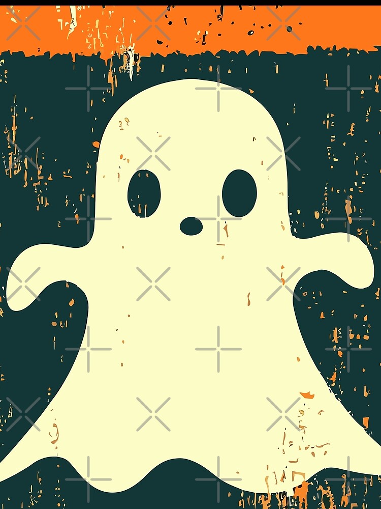 Grunge Halloween Little Retro Ghost by SamJanner