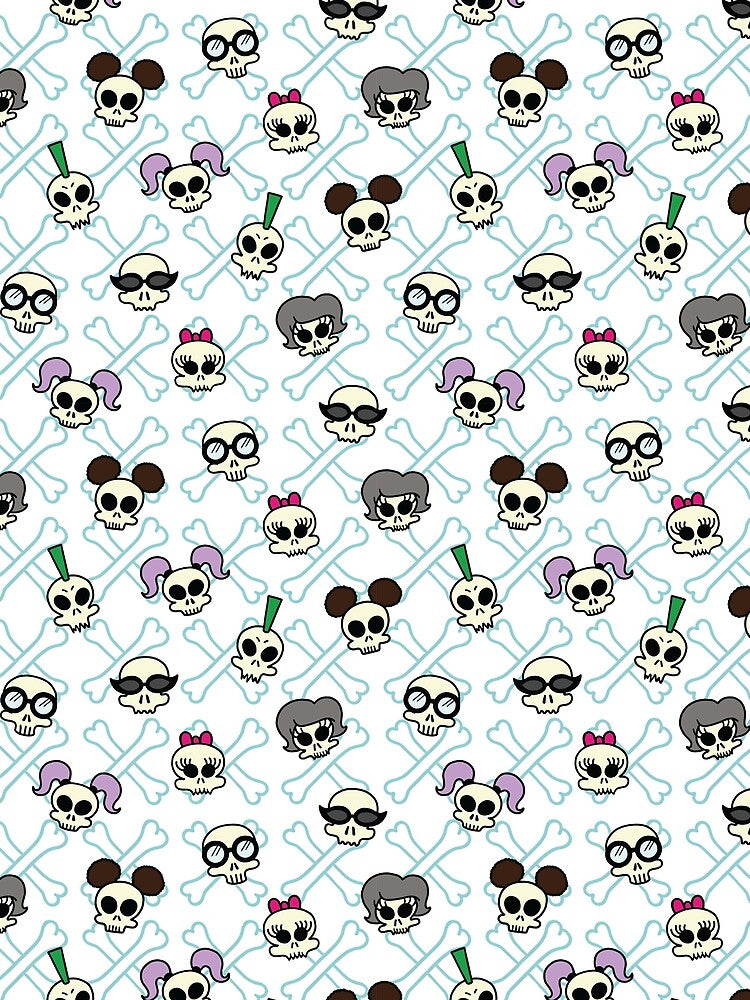 Cute Skull Pattern by Creepy-Cupcakes