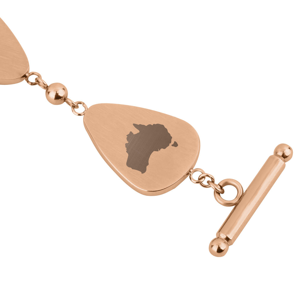 Gum Burl Drop Bracelet - Rose Gold