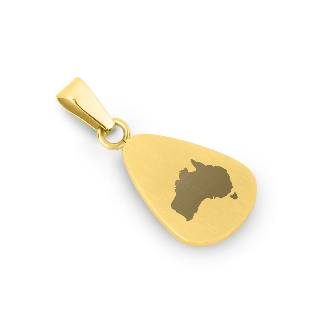 Gum Burl Drop Necklace - Yellow Gold