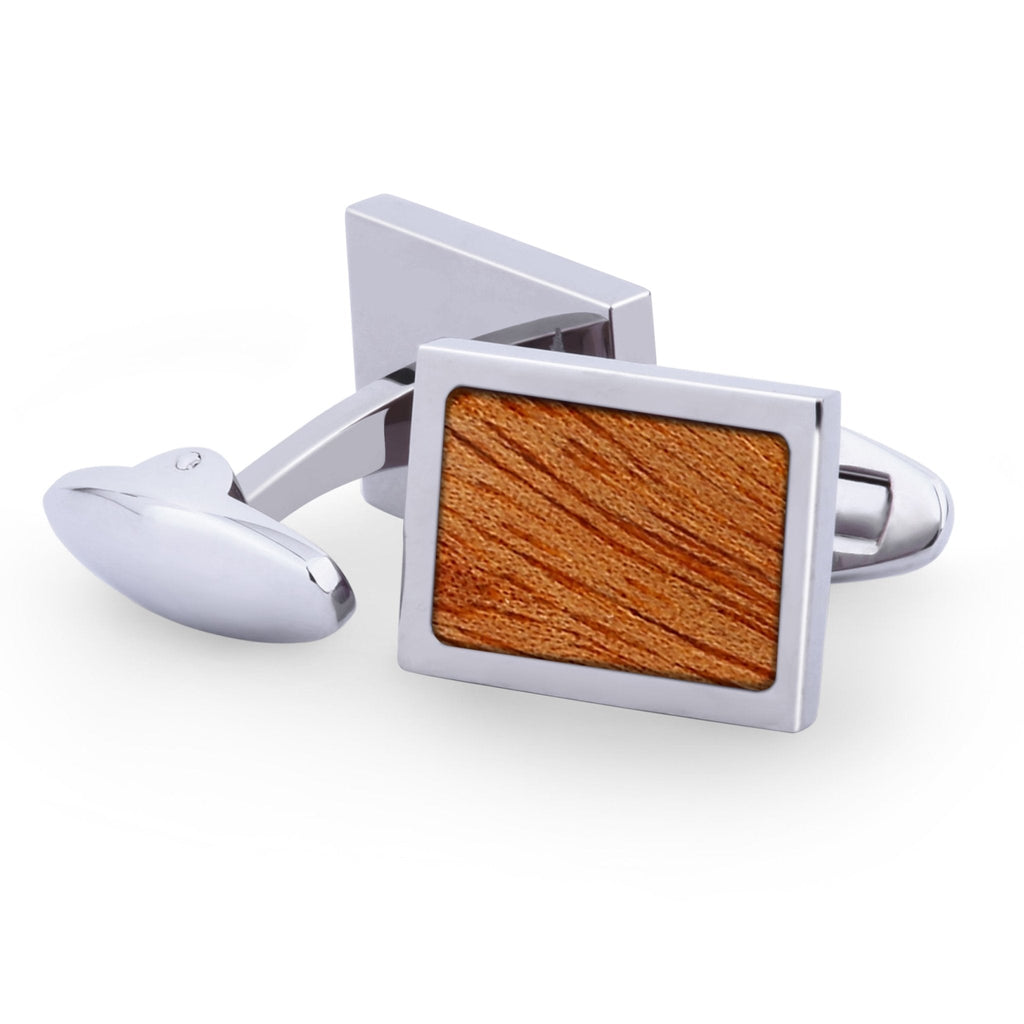 Gum Burl Rectangular Cufflinks