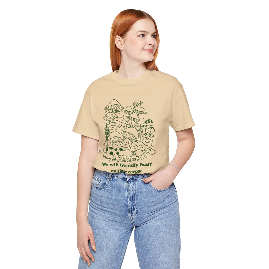 Humorous Mushroom Graphic Tee