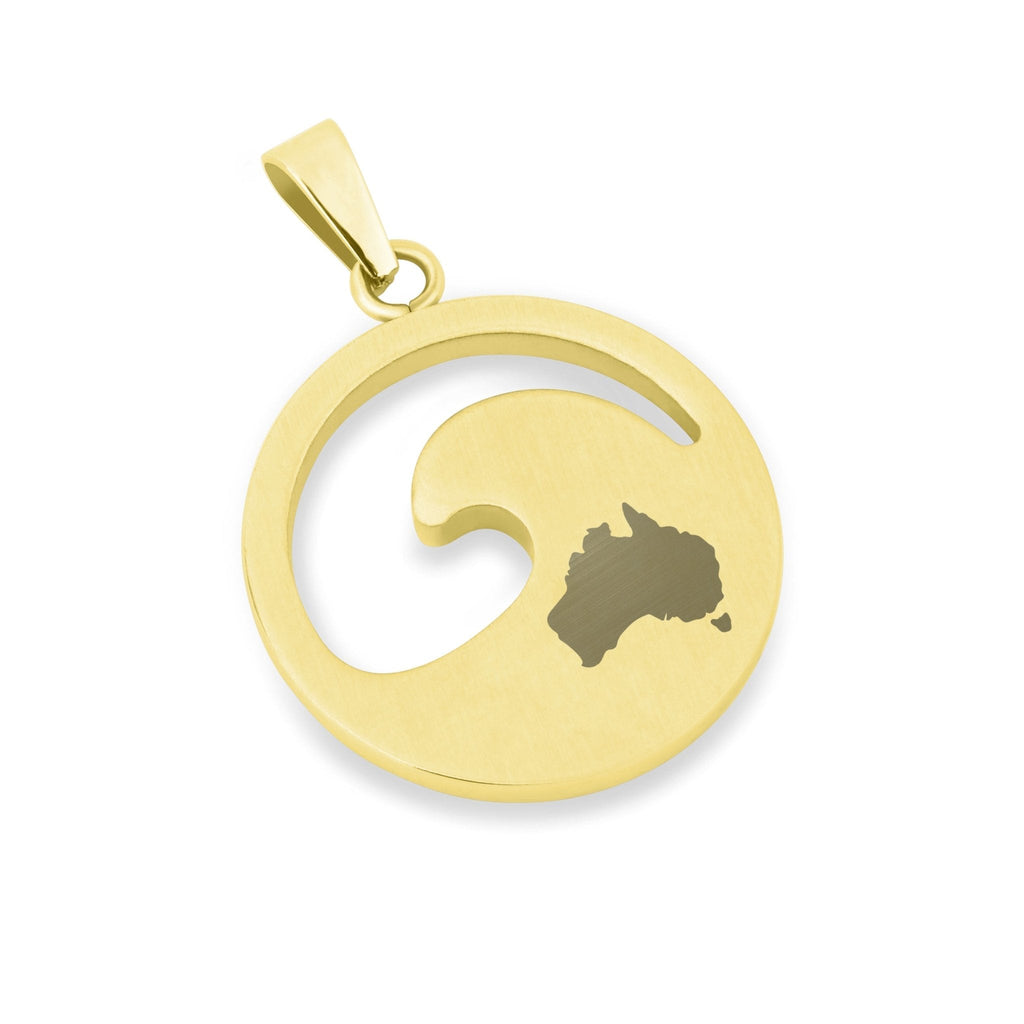 Jarrah Wave Necklace - Yellow Gold