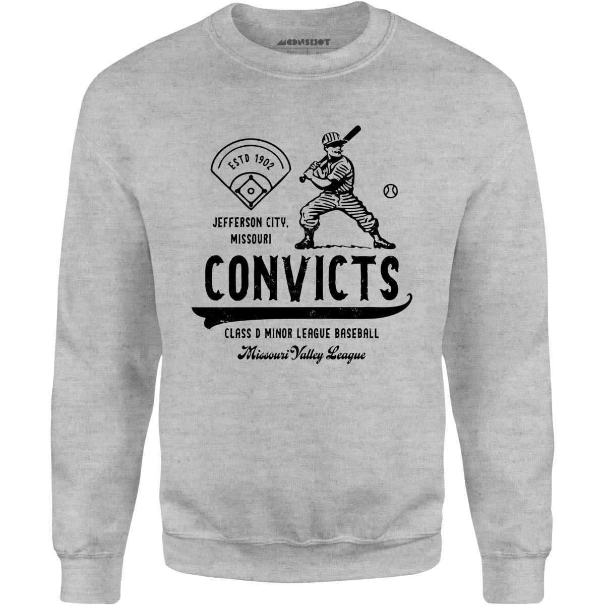 Jefferson City Convicts - Missouri - Vintage Defunct Baseball Teams - Unisex