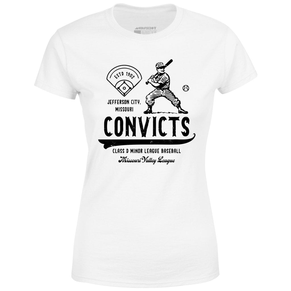 Jefferson City Convicts - Missouri - Vintage Defunct Baseball Teams - Women's