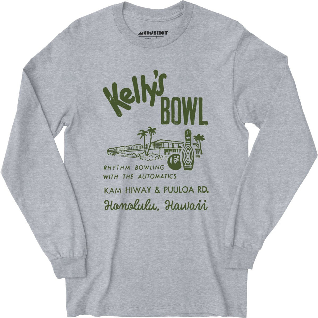 Kelly's Bowl - Honolulu, HI - Vintage Bowling Alley - Long Sleeve