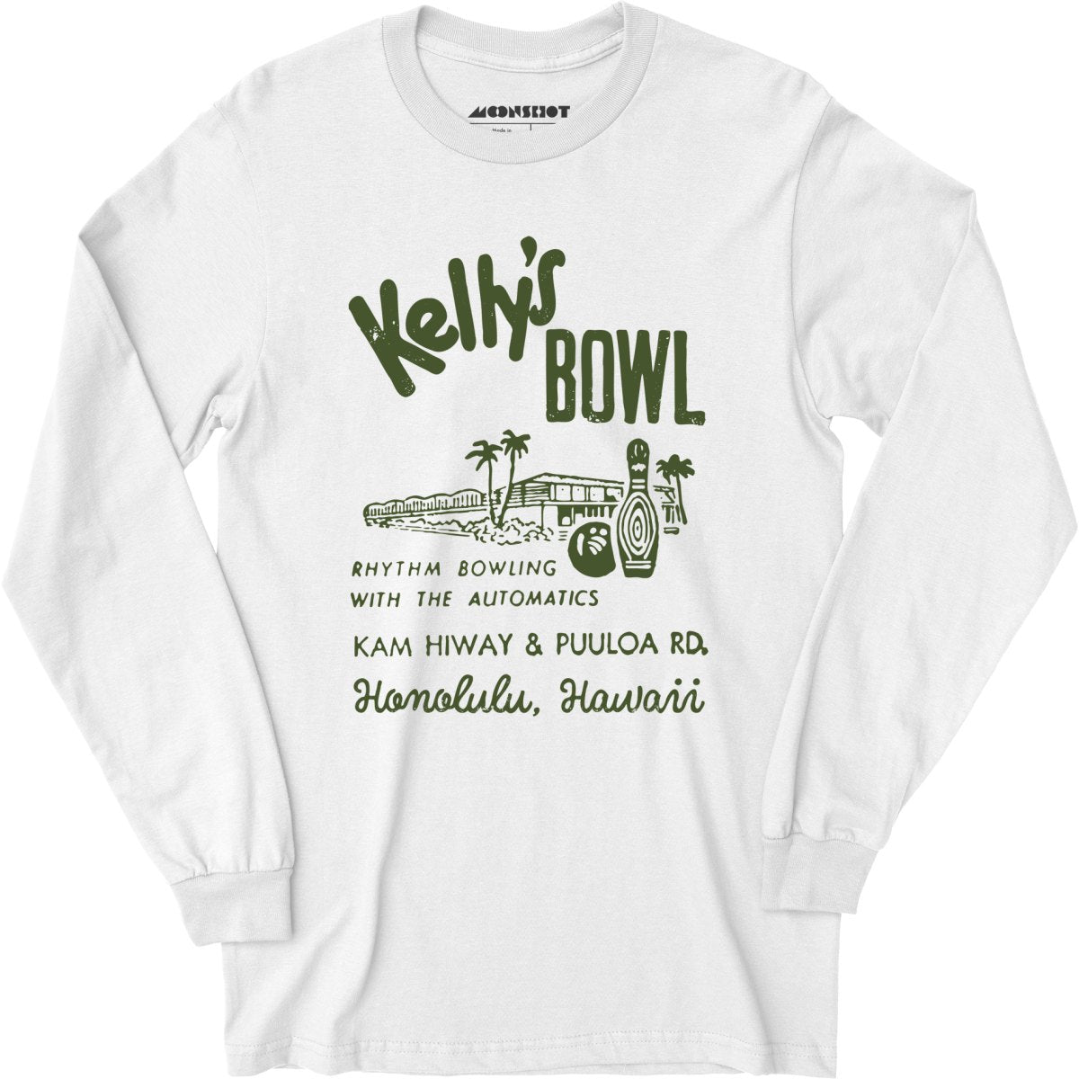 Kelly's Bowl - Honolulu, HI - Vintage Bowling Alley - Long Sleeve
