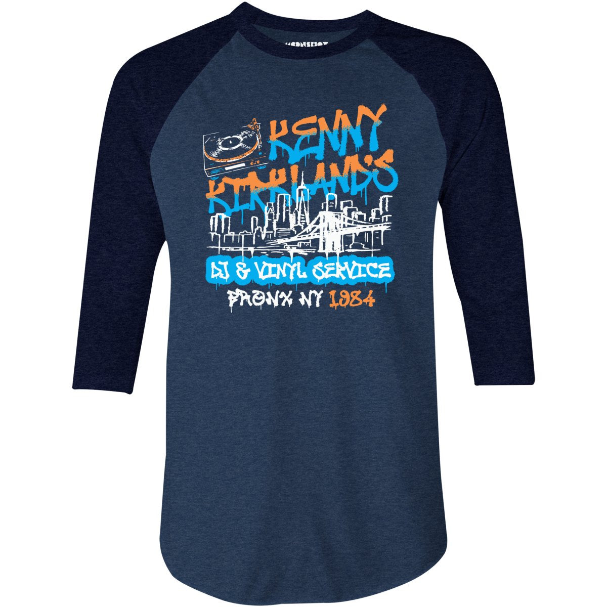 Kenny Kirkland's DJ and Vinyl Service - 3/4 Sleeve Raglan