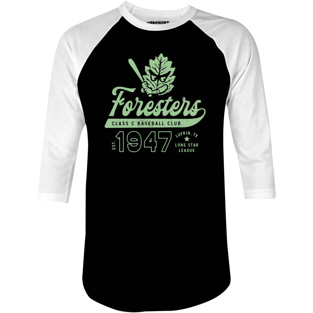 Lufkin Foresters - Texas - Vintage Defunct Baseball Teams - 3/4 Sleeve Raglan