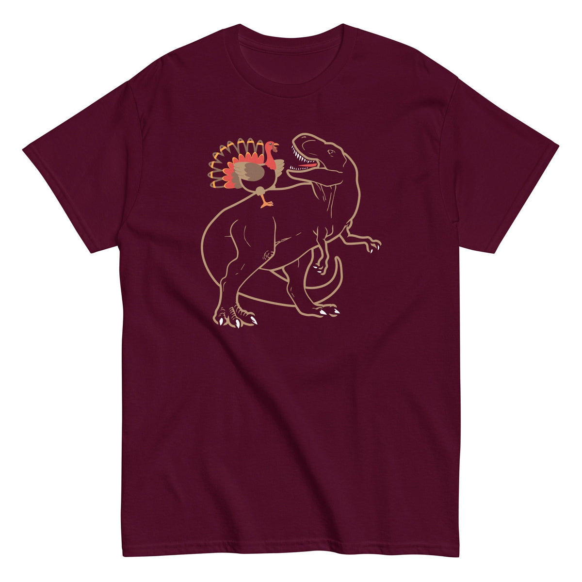 Turkey Riding T-Rex Men's Classic Tee
