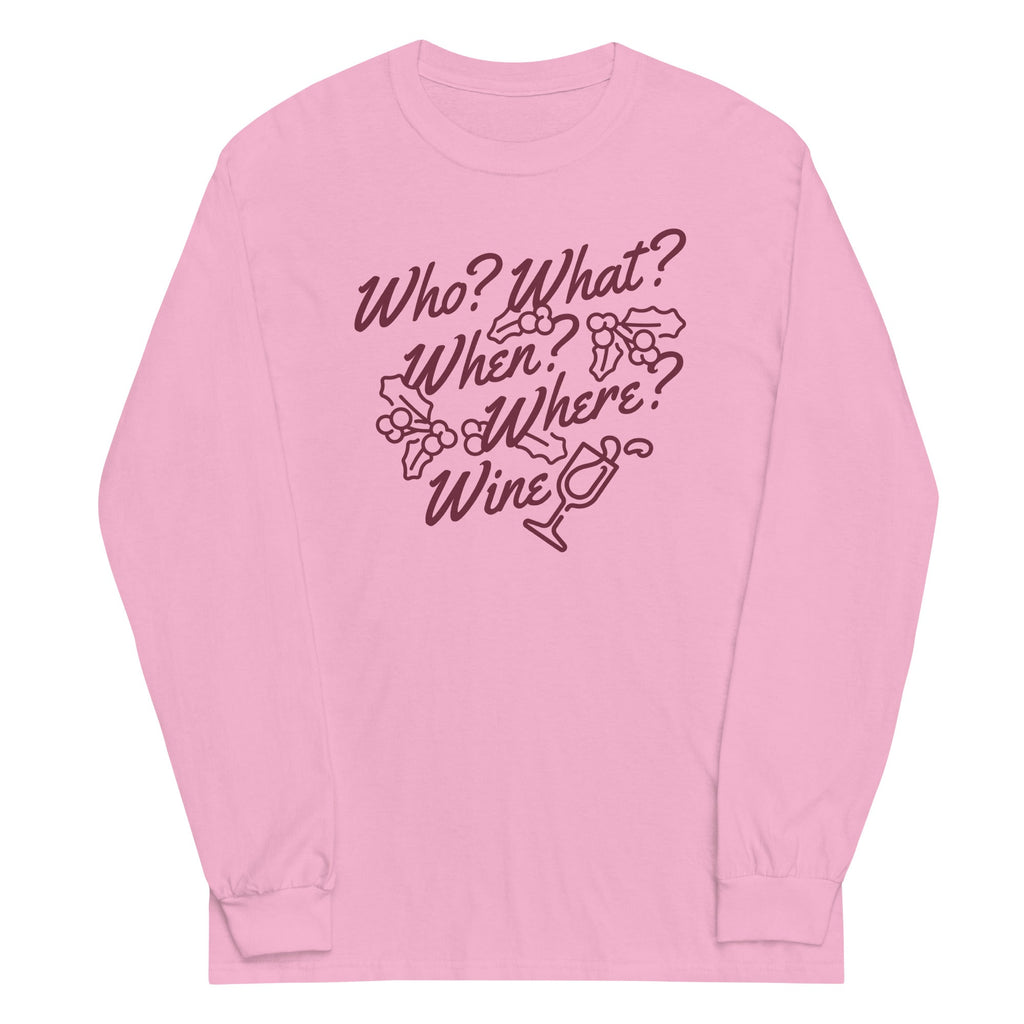 Who? What? When? Where? Wine? Unisex