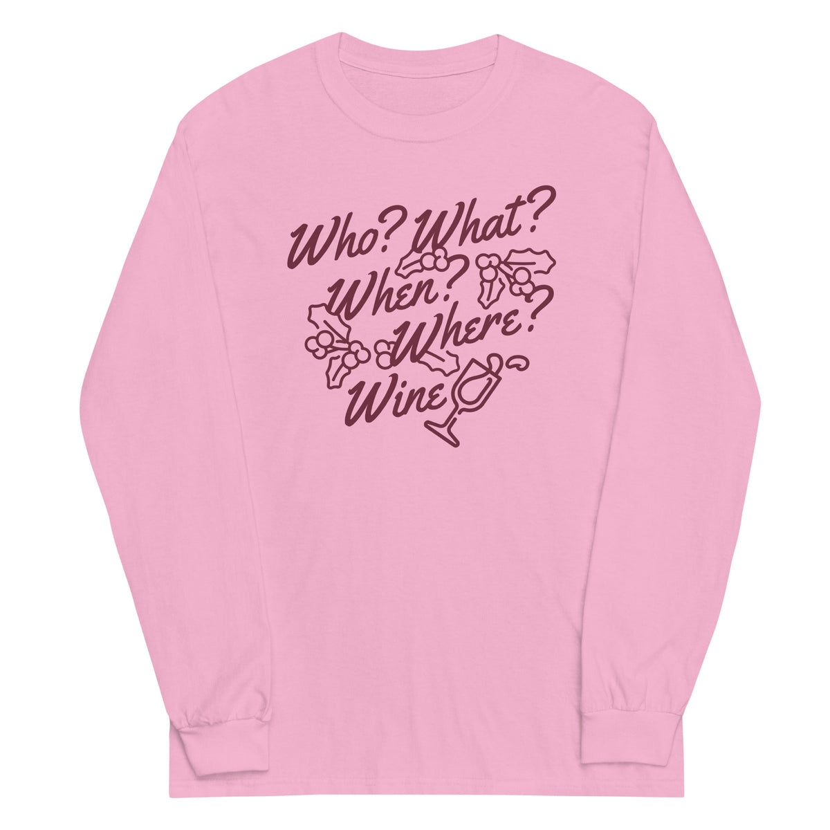 Who? What? When? Where? Wine? Unisex