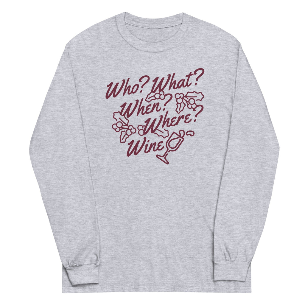 Who? What? When? Where? Wine? Unisex