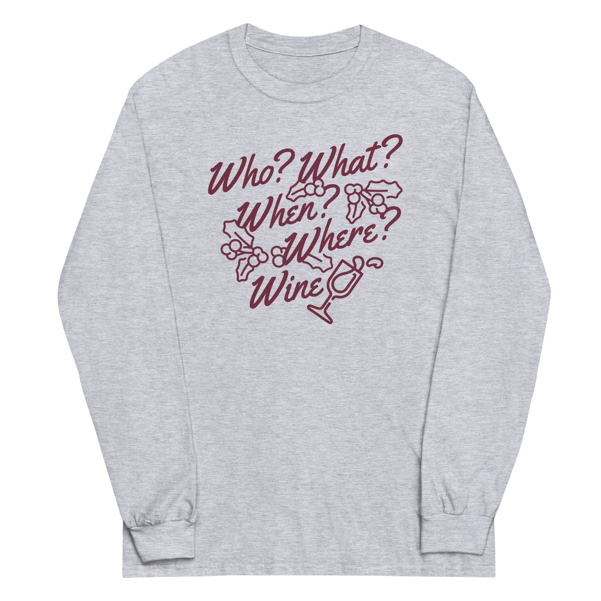 Who? What? When? Where? Wine? Unisex
