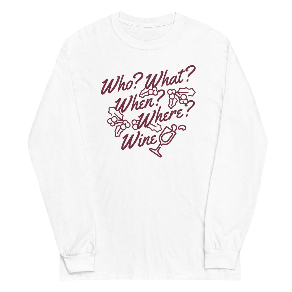 Who? What? When? Where? Wine? Unisex