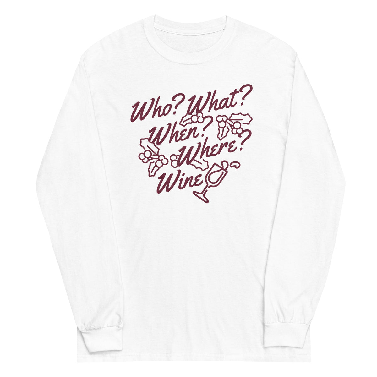 Who? What? When? Where? Wine? Unisex