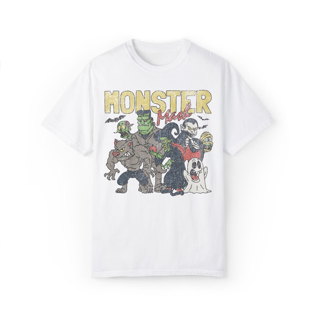 Monster Mash Horror Vintage Graphic Tee.