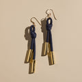 Navy Denver Cord Earring