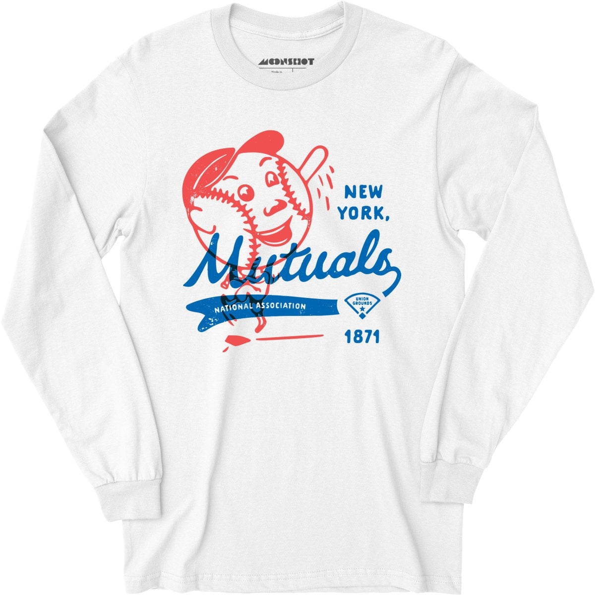 New York Mutuals - Vintage Defunct Baseball Teams - Long Sleeve